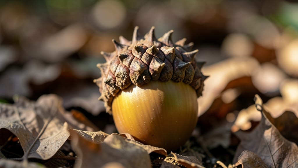 Oak Acorn Pods with Spiny Caps