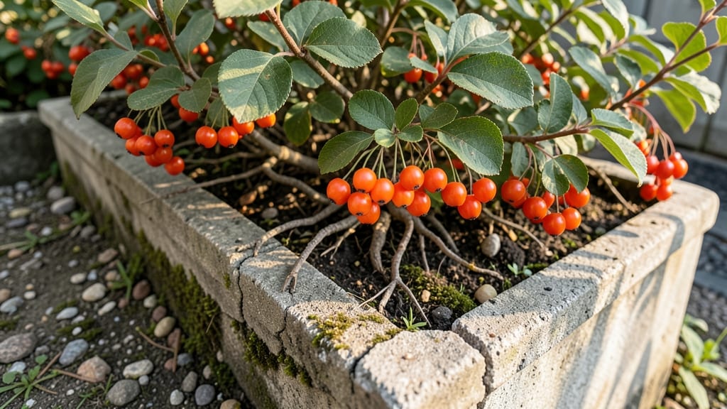 Black Chokeberry Shrubs with Glossy Orbs