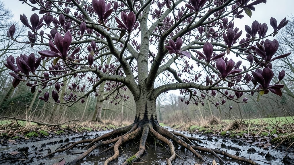 Purple-Black Leaf Discoloration