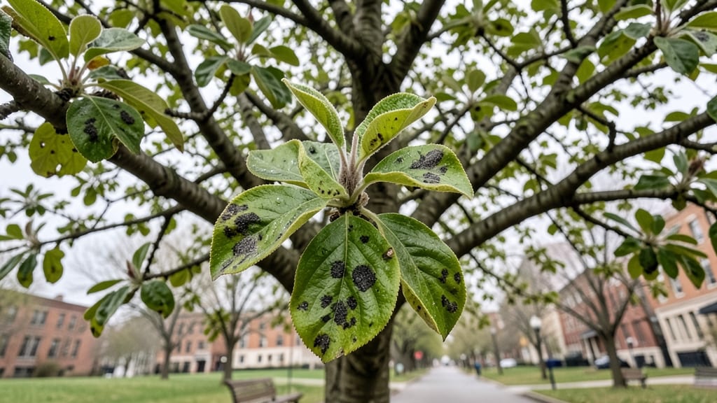 Apple Scab on Crabapple Trees