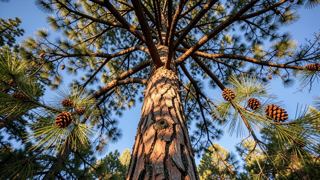 Ponderosa Pine Long Needles and Large Cones