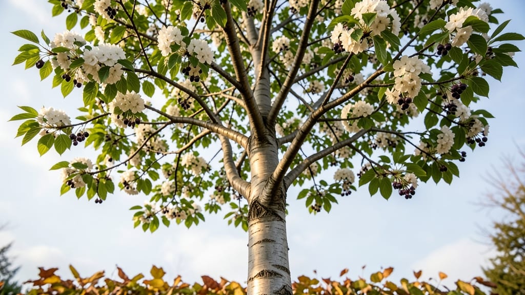 Serviceberry with White Spring Flowers