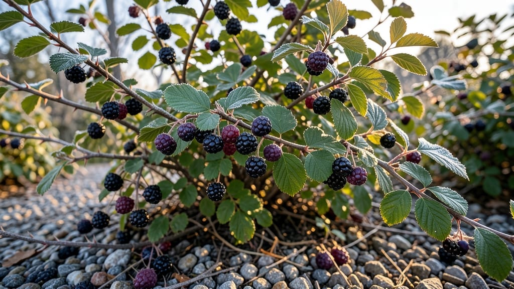 Jostaberry Shrubs with Hybrid Blackberry-Apples