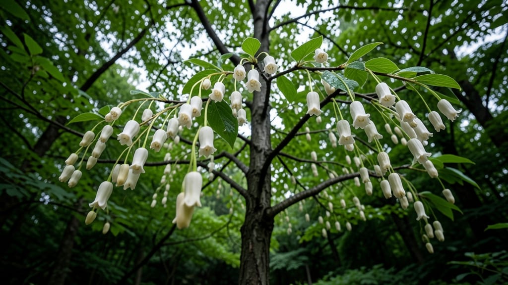 Japanese Snowbell Tree with Fragrant White Pom Poms