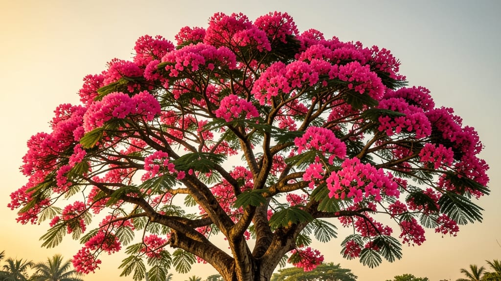 Pink Royal Poinciana Trees