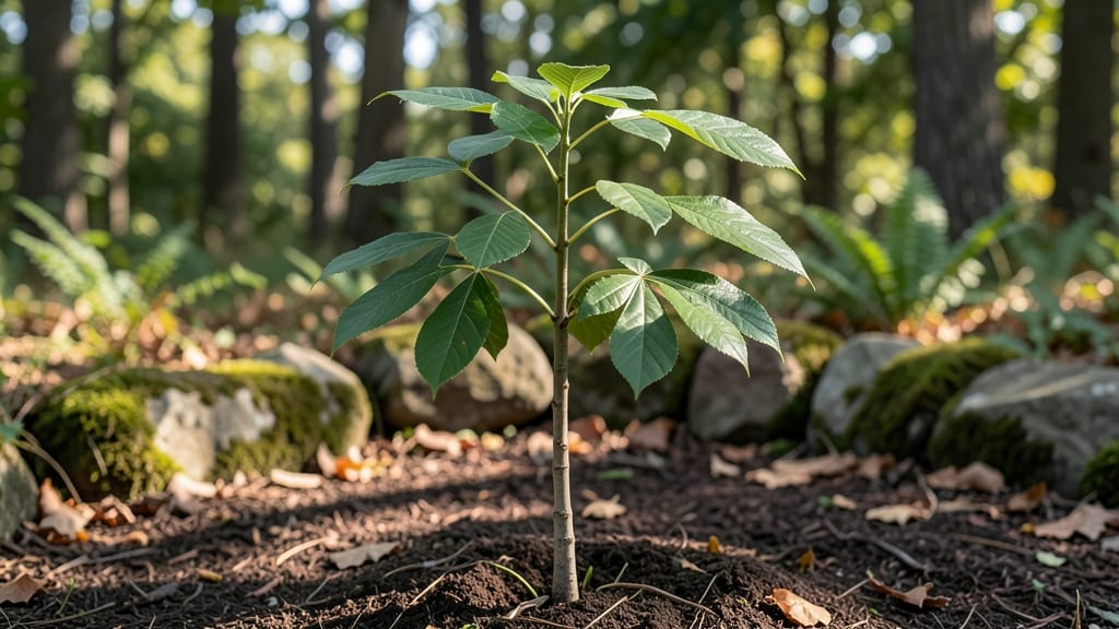 Hickory Tree Seedlings: Cold-Stratified Growth in 6 Weeks