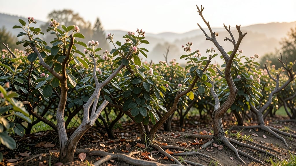 Informal Naturalistic Strawberry Tree Hedge