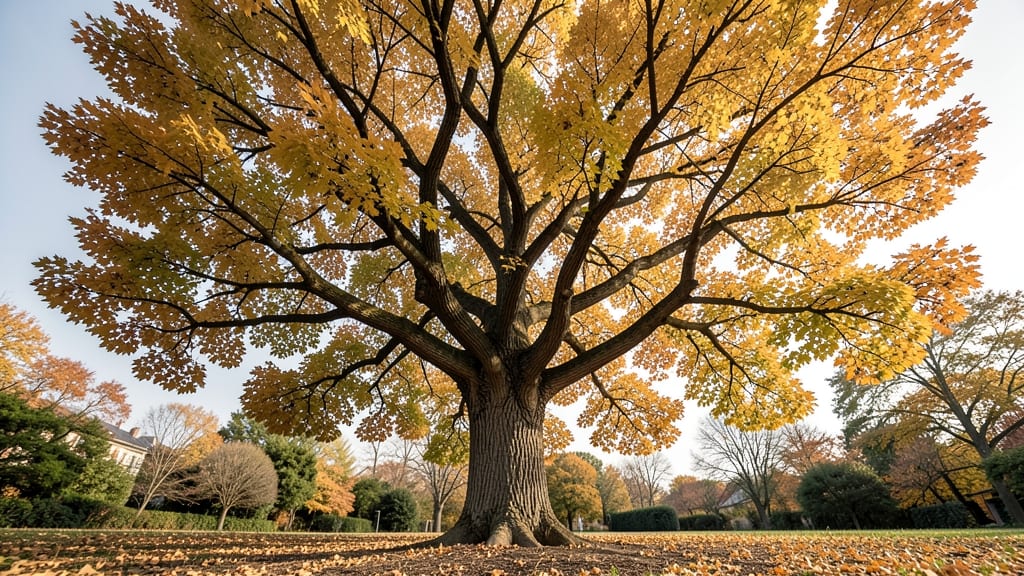 Ginkgo Biloba with Golden Fall Foliage