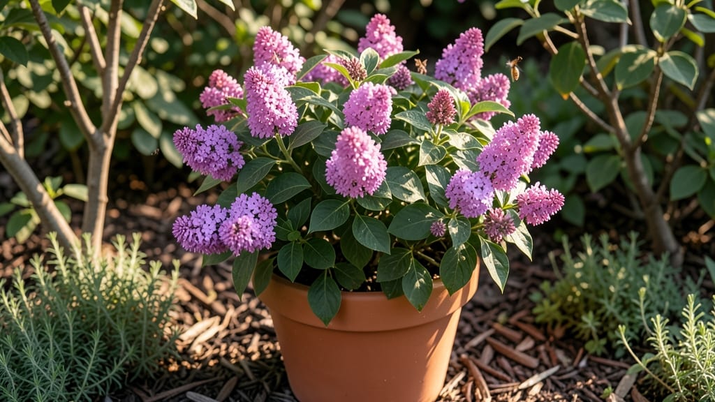 Dwarf Korean Lilac with Purple Flowers
