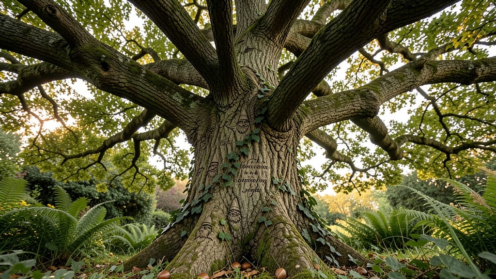 Gnome Tree Carvings With Hidden Messages