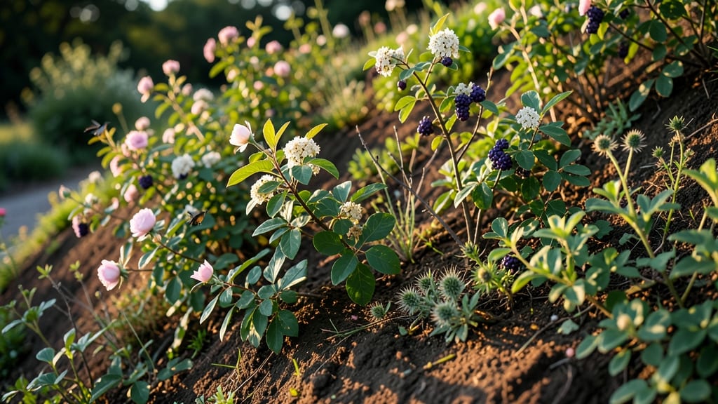 Mixed Native Shrub Berm for Wildlife