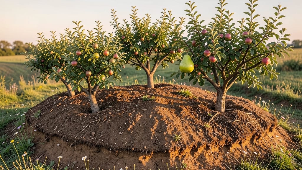 Fruit Tree Berm with Edible Privacy