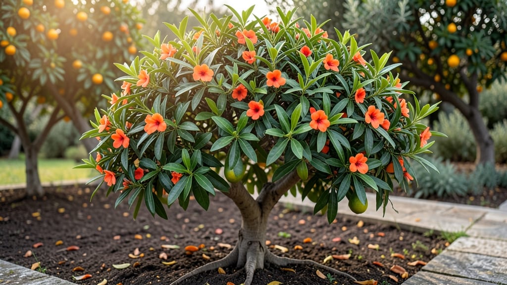 South Florida Tree With Orange Flowers: Bold Year-Round Privacy Screen in 12 Feet