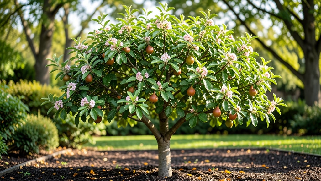 Asian Pear Tree Bloom: Spring's Fragrant Pink Canopy in Full Glory
