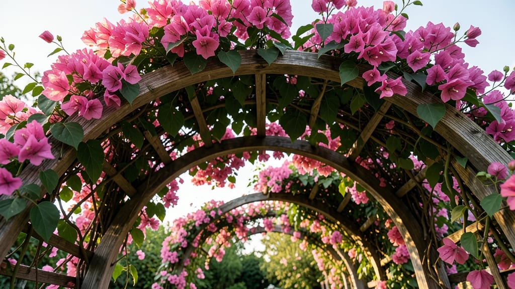Heart-Shaped Leaves Pink Bougainvillea