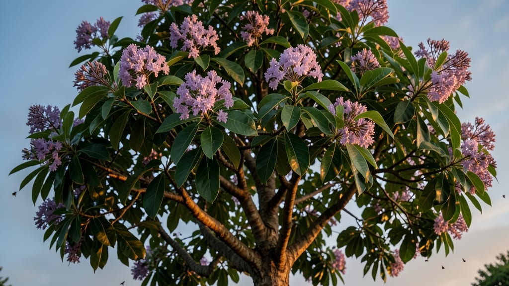 Crape Myrtle with Lavender Flowers