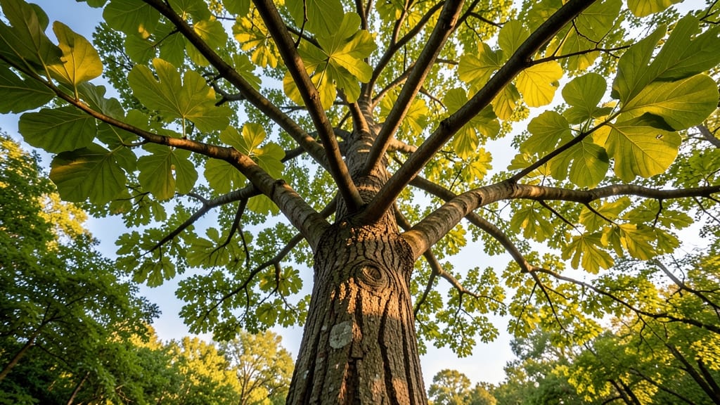 Tulip Tree with Canopy Leaves