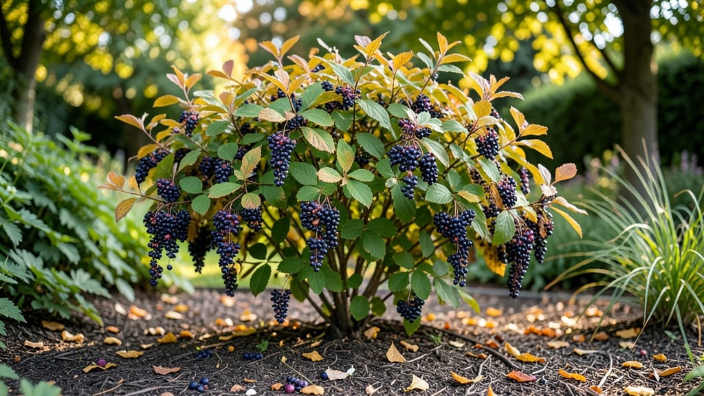 Tree With Purple Berries in Summer: Vibrant Privacy Screen With Year-Round Color