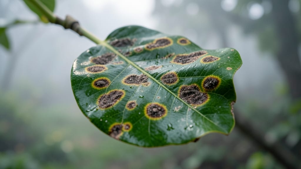 Brown Spots on Magnolia Leaves