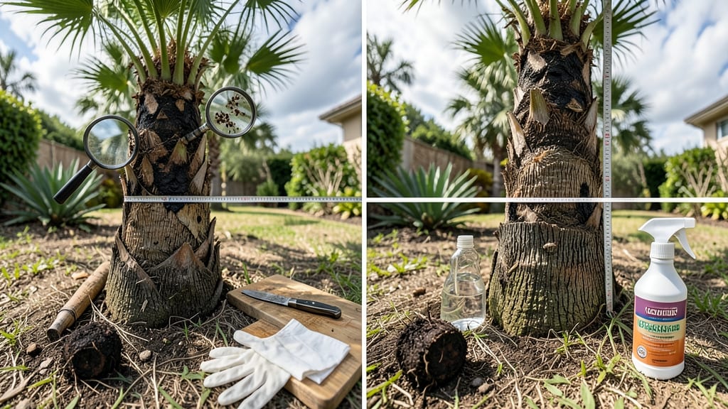 Black Fungus on Palm Tree Trunk: Organic Rescue for Fungal Blight in 3 Steps