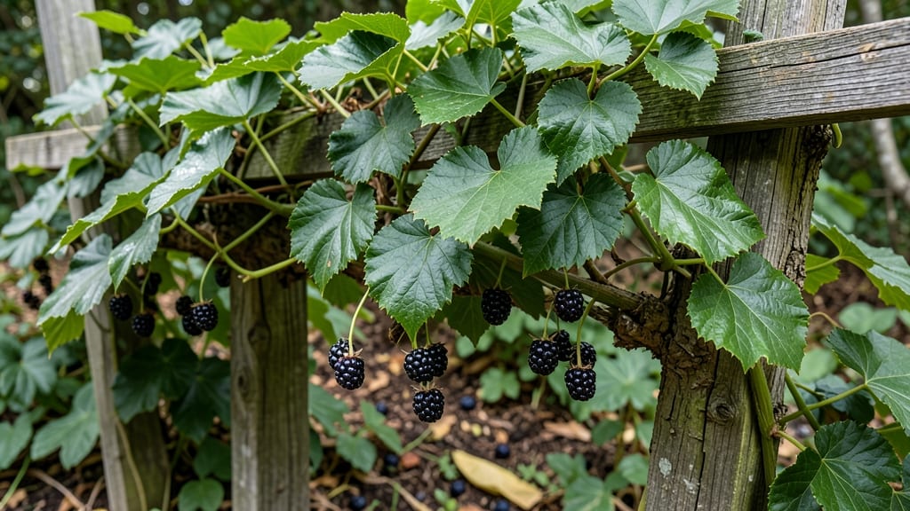 Arctic Kiwi Vine with Blackberry-Like Fruit