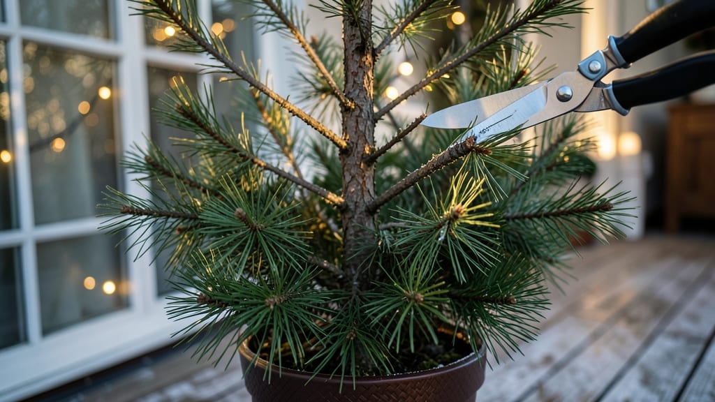 Topping Control for Live Potted Trees