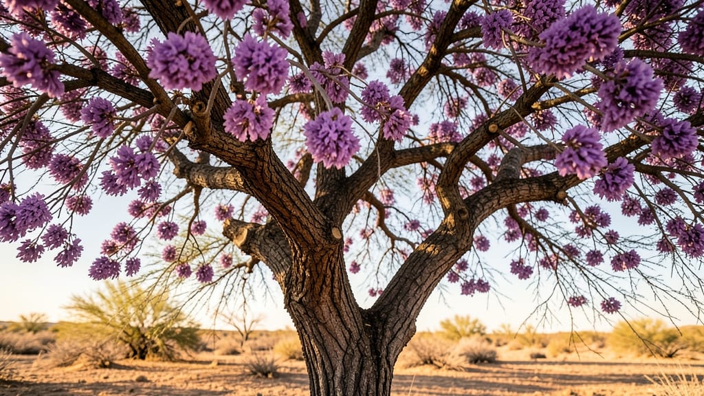 Texas Ebony: Deep Purple Fragrant Flowers