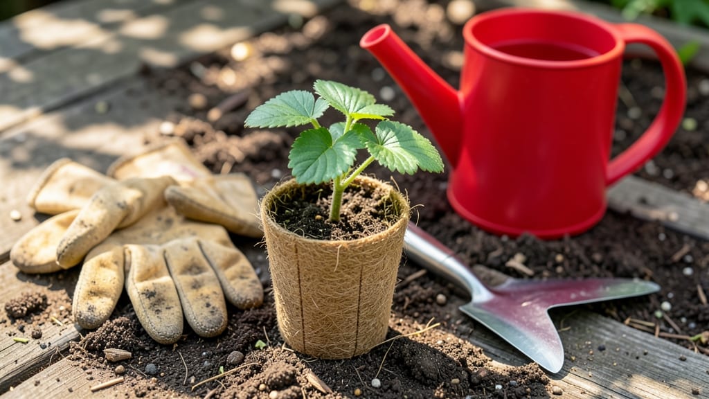 Strawberry Tree Seedling: Cold-Stratified Germination in 6 Weeks