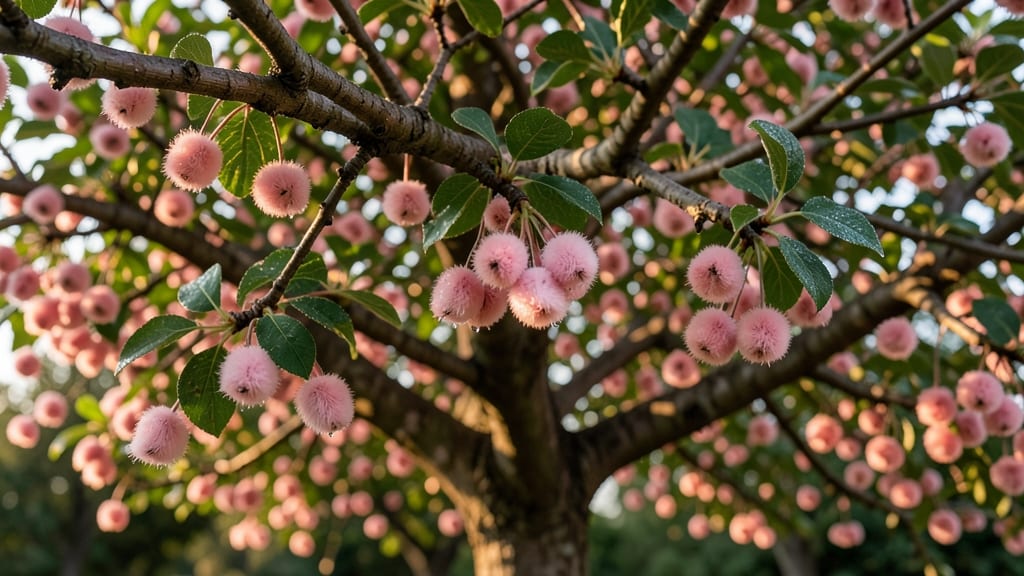 Pink Elderberry Tree's Berry Clusters