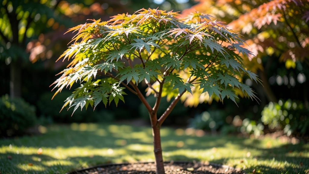Japanese Maple with Green Leaves
