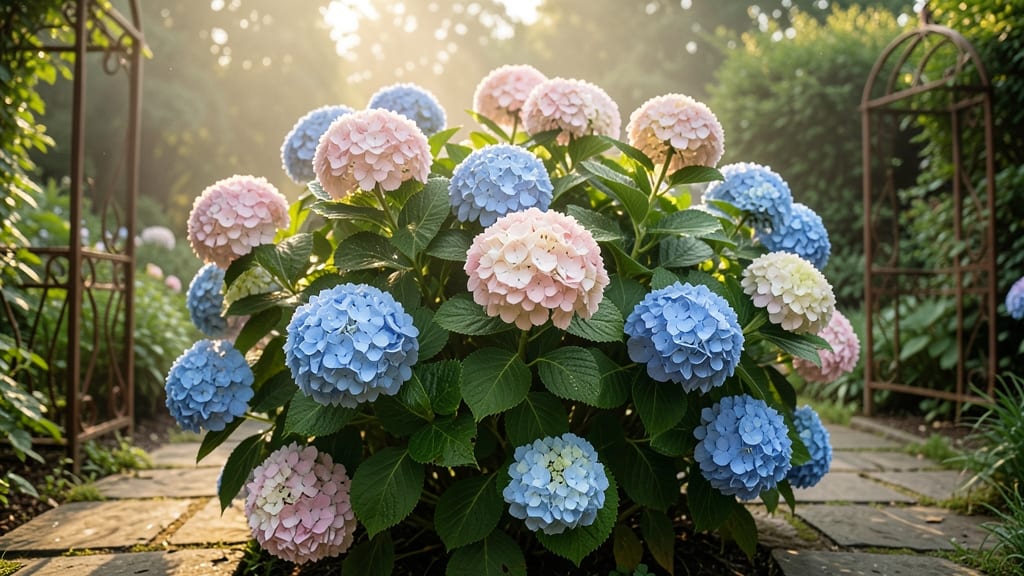 Grandiflora Hydrangea for Classic Blue or Pink Blooms