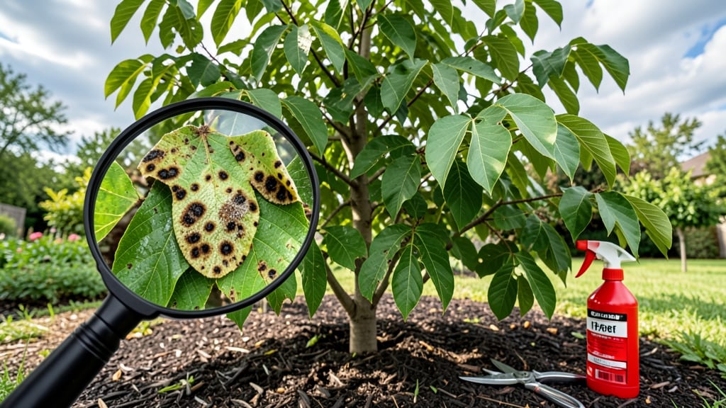 Black Spots on Pecan Tree Leaves: Fungal Causes and Organic Treatment Steps